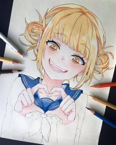 Blonde Hair Blue Scarf How To Draw Anime Step By Step Drawing Anime
