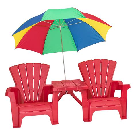 This blue plastic adirondack chair is rated for 81 pounds which is perfect for many kids. Have to have it. American Plastic Toys Adirondack Set ...