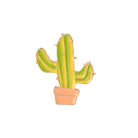 Pin Cactus Plant Pot Enamel Brooch Idolstore Merchandise And