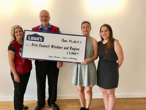 Why use a paypal donation button when. Windsor Community Gallery Gets Donation From Lowe's Heroes | windsoriteDOTca News - windsor ...