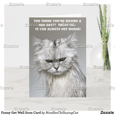 Funny Get Well Soon Card Zazzle Get Well Cards Cute Cards Get Well
