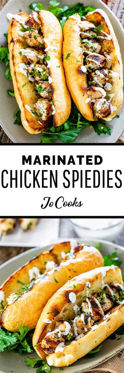 Marinated Chicken Spiedies With Garlic Sauce Jo Cooks