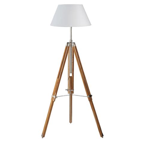 Lampadaire trépied blanc H 155 cm | Maisons du Monde
