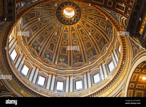 St Peters Basilica View Of The Dome From The Inside Vatican City
