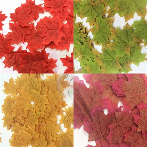 Betterz 100 Pcs Fall Fake Silk Leaves Wedding Favor Autumn Maple Leaf