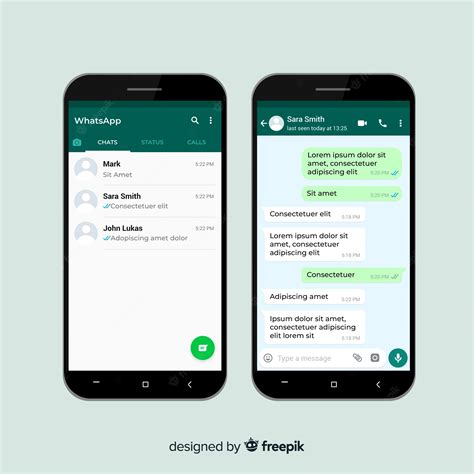 Modèle Décran Whatsapp Vecteur Premium