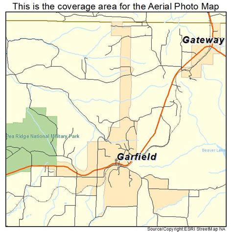 Aerial Photography Map Of Garfield Ar Arkansas