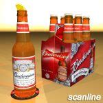 Budweiser Beer Collection D Model Flatpyramid