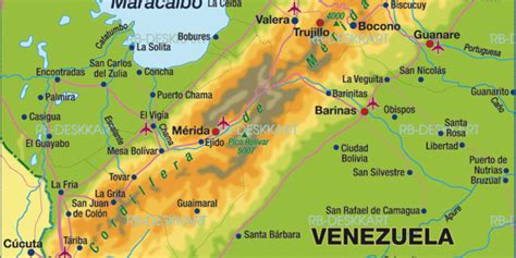 Map Of Venezuela Region Merida Andes Region In Venezuela Welt