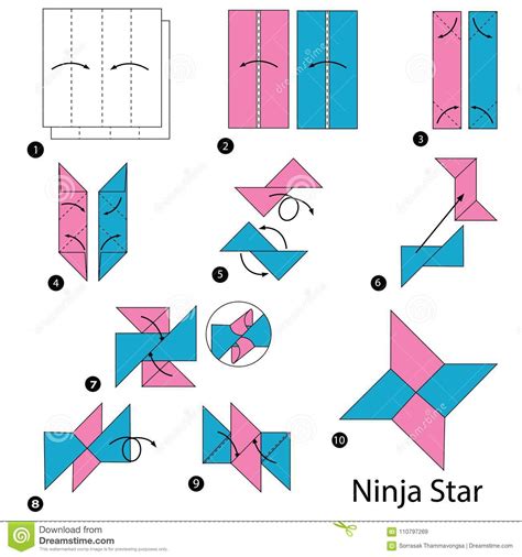 Step By Step Instructions How To Make Origami A Ninja Star ...