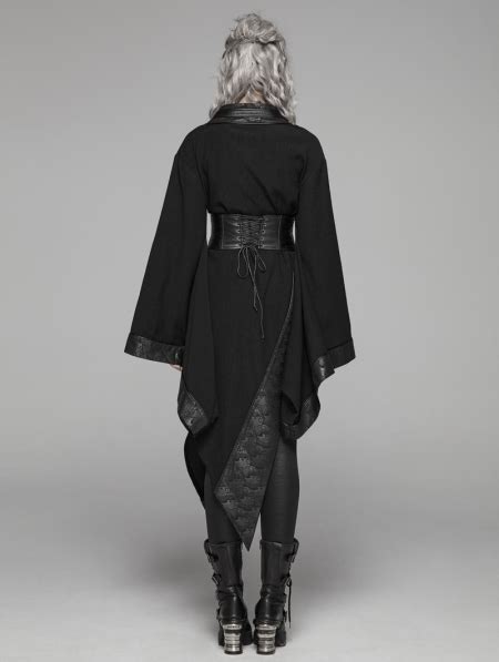 Dark Gothic Punk Asymmetric Kimono For Women Devilnight Co Uk