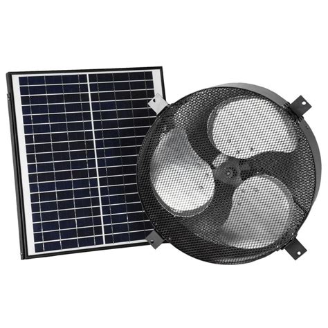 Iliving 1750 Cfm Black Solar Powered Gable Mount Solar Attic Fan