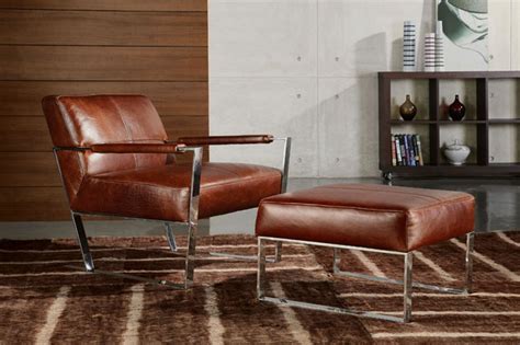 Cognac Leather Lounge Chair by Moroni | Accent Seating