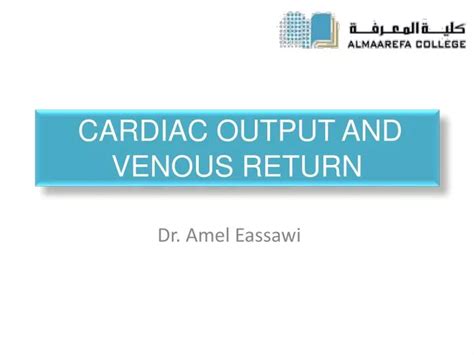 Ppt Cardiac Output And Venous Return Powerpoint Presentation Free Download Id