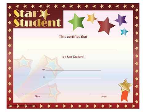 Star Award Certificate Template Great Template Inspiration