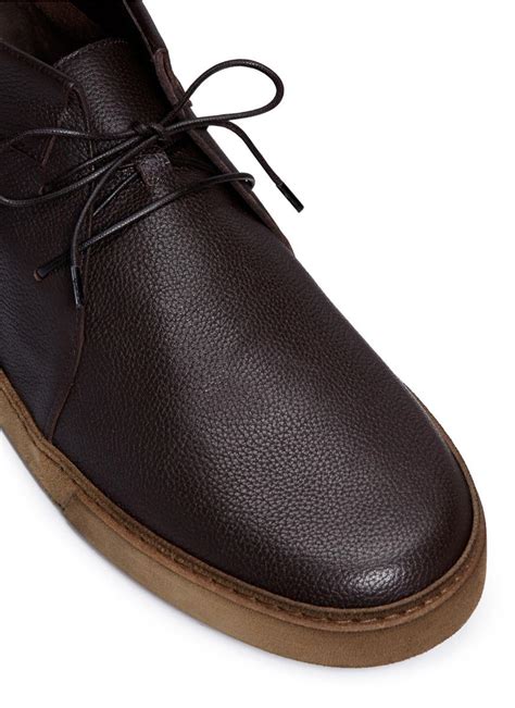 Lyst Vince Novato Leather Chukka Boots In Brown For Men