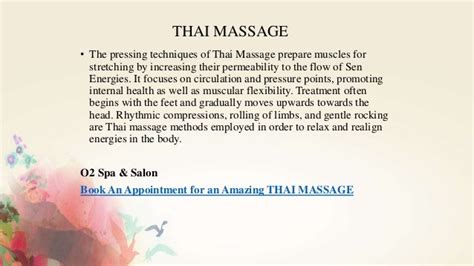 The Amazing Benefits Of Thai Massage