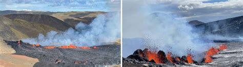 Sopečná aktivita na Islandu erupce v Meradalir Geofyzikální ústav