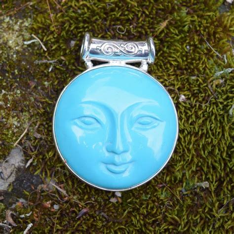 Reversible Turquoise Goddess Mother Of Pearl Pendant Offerings