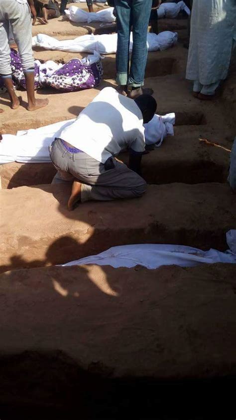 Mass Burial Of Fulani Herdsmen Killed In Numan Adamawa