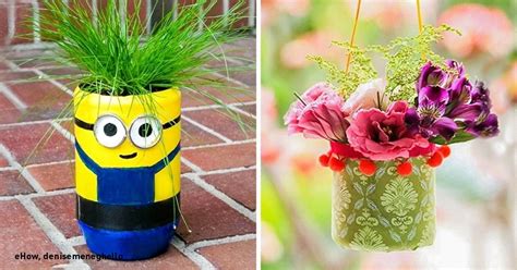 10 Creative Ways To Make Beautiful Flowerpots From Ordinary Plastic