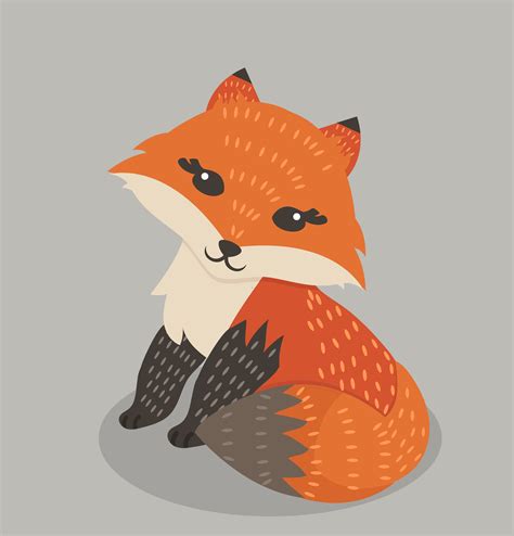 Cute Orange Fox Cartoon Illustration 661245 Vector Art At Vecteezy
