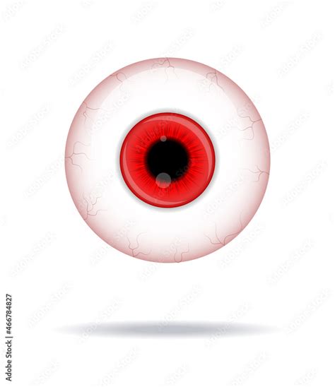 Webrealistic Human Eyeball Eyeball With Red Iris Photo Realistic