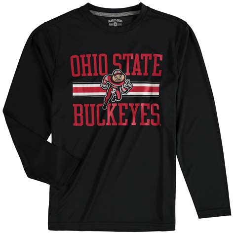 Ohio State Buckeyes Youth Black Callout Brutus Long Sleeve T Shirt
