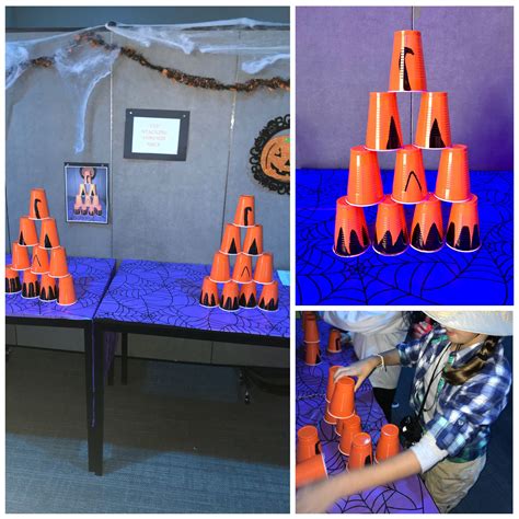Build A Pumpkin Face Cup Stacking Race Game Great For Classroom