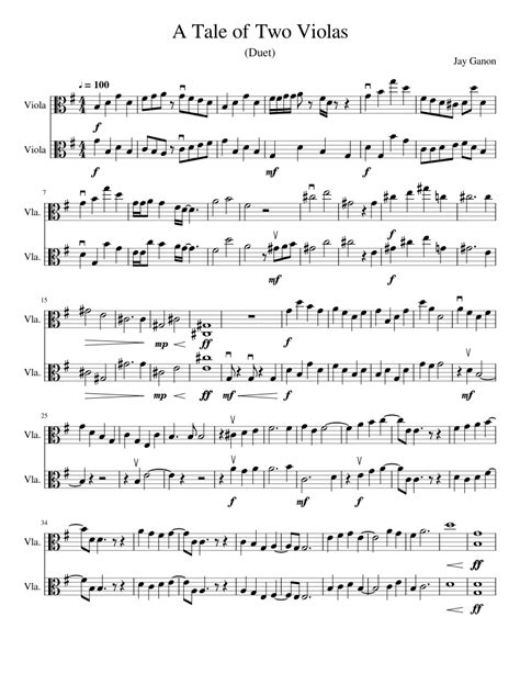 A Tale Of Two Violas Sheet Music For Viola Download Free In Pdf Or Midi