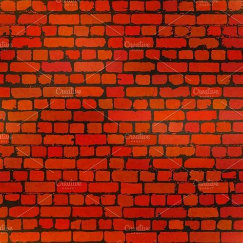 Realistic Red Grunge Bricks Pattern Brick Patterns Old Paper