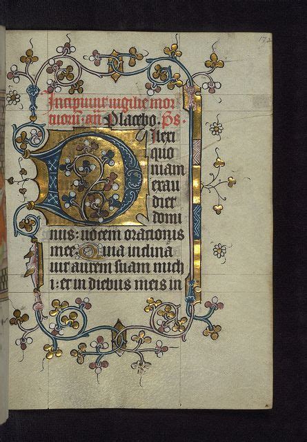 Illuminated Manuscript Doffinnes Hours Floral Decoration Walters
