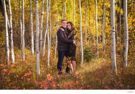 Boulder Engagement In The Autumn Aspens Engagements