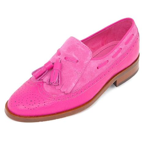 Eleanor Bubblegum Leather And Suede Loafer Loafers Pink Loafers