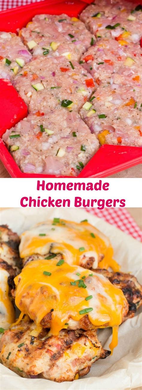 Add toppings like slaw and sauce, plus your chosen side dishes, then dig in. Homemade Chicken burgers are a great alternative to beef ...