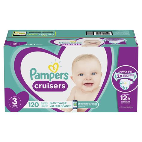 Pampers Cruisers Diapers Size 3 120 Count