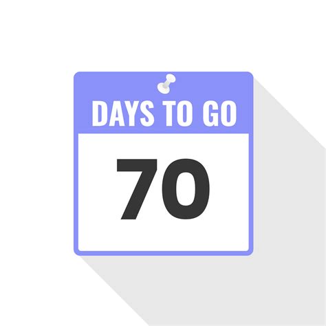 Quedan 70 Días Icono De Ventas De Cuenta Regresiva Quedan 70 Días Para