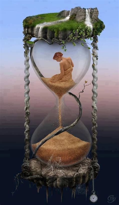 Life Is Time Surreal Art Hourglass Time Art