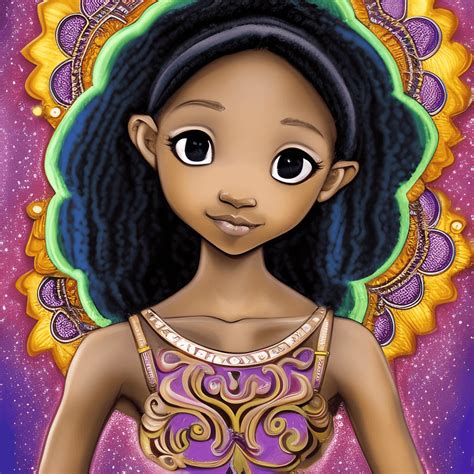 Adorably Cute Black Girl 3d Cartoon Graphic · Creative Fabrica