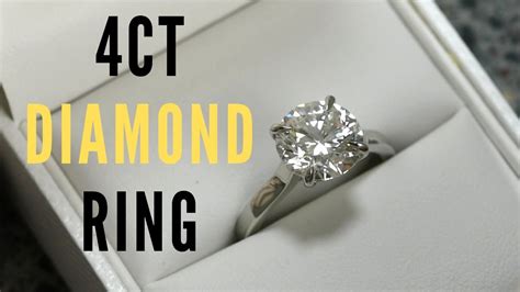 making a 4ct diamond engagement ring a brilliant cut diamond set in a platinum ring youtube