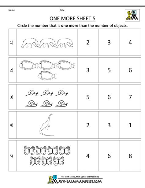 Numbers Worksheets For Kindergarten 1-20 - Printable Word Searches