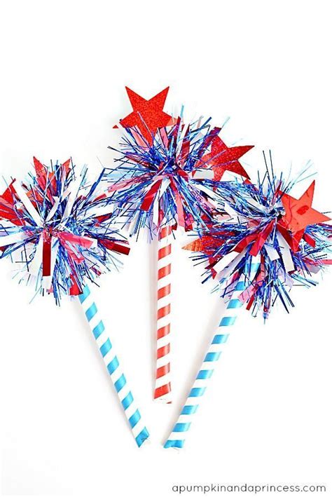 How To Make Firework Confetti Sticks Fourth Of July Crafts For Kids