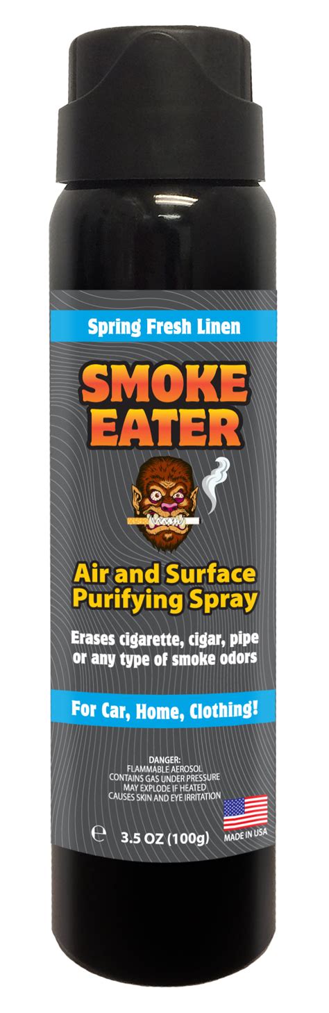 Smoke Eater Aerosol Odor Remover 3 5 Oz Spring Fresh Linen Mold Monster