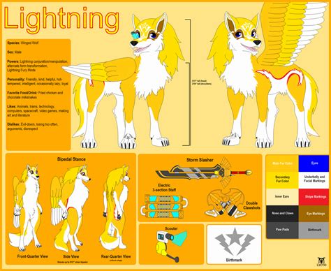 Lightning Fursona Ref Sheet By Lightningwolf710 On Deviantart