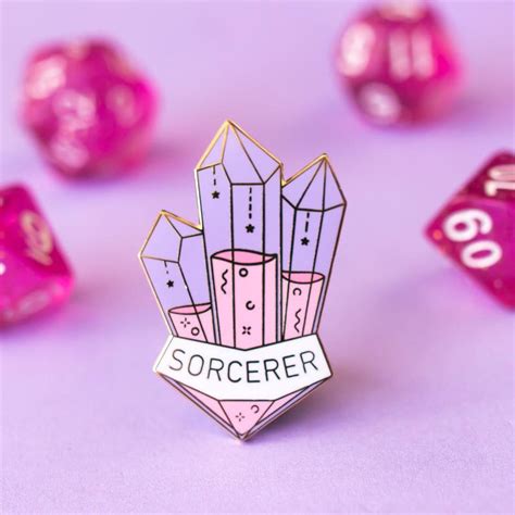 Sorcerer Dandd Enamel Pin Or Sticker Dnd Dungeons And Dragons Etsy Pretty Pins Cool Pins Dnd