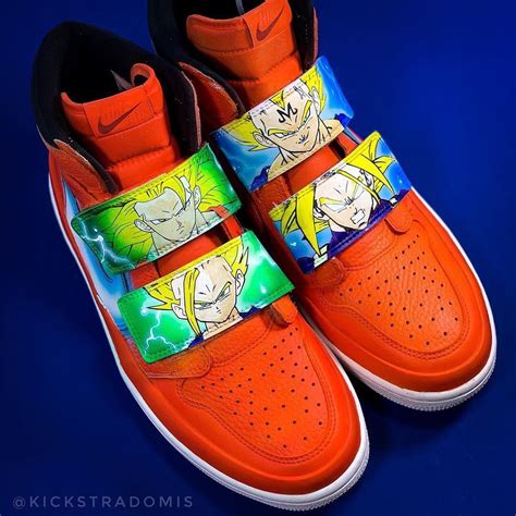 His inner dbz with a super custom shoe. "On this pair of Double Strap Jordan 1s I incorporated the ...