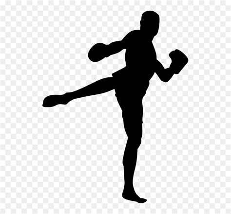 Kickboxing Silhouette Hd Png Download Vhv