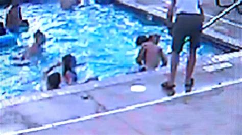 13 Year Old Woman S Rescue Of Boy From Drowning In Pool Caught On Camera