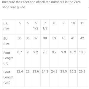 Zara shoe size chart mens. Shoes | Zara Shoe Size Chart | Poshmark