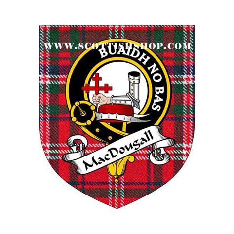 Macdougall Clan Crest Tartan Whisky Glassscottish Shop Macleods
